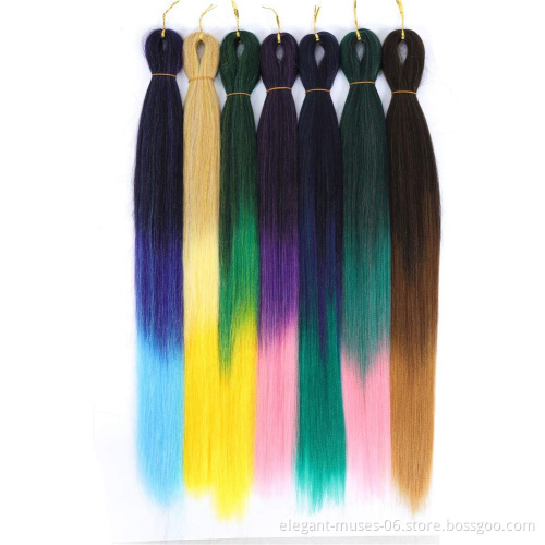 Pre-Stretched Jumbo Hair Braid Synthetic Yaki Braiding Hair Extension pony ez braiding Hair